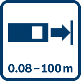  博世MT Icon GLM 100C範圍目標0.05-100 m位置