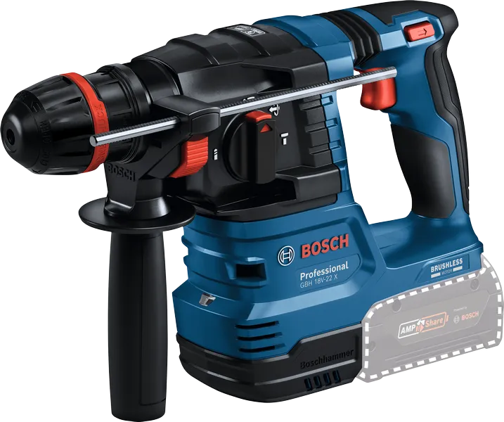 BoschGBH 18V-22 X 無線旋轉鎚鑽。