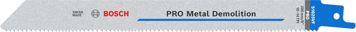 帶有可變齒的Bosch PRO Metal Demolition S1025VF 刀片。.