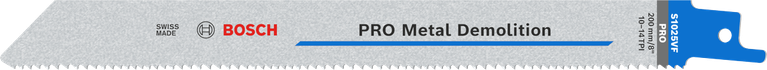 帶有可變齒的Bosch PRO Metal Demolition S1025VF 刀片。.