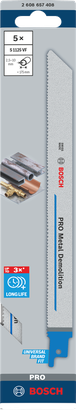 PRO Metal S1125VF 軍刀鋸片 Bosch金屬拆除 S1125VF 225 毫米刀片 5 件.