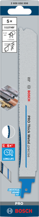 PRO Thick Metal precise S1137HBF 軍刀鋸片,1.1 x 25 x 225 mm,5 件組 Bosch PRO 厚金屬 S1137HBF 鋸片 5 件.
