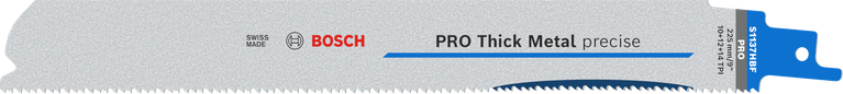 PRO Thick Metal precise S1137HBF 軍刀鋸片,1.1 x 25 x 225 mm,5 件組 Bosch PRO Thick Metal 精密 S1137HBF 刀片用於切割厚金屬。.