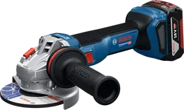Bosch 18V-11 無線角磨機，配備 5Ah 電池。