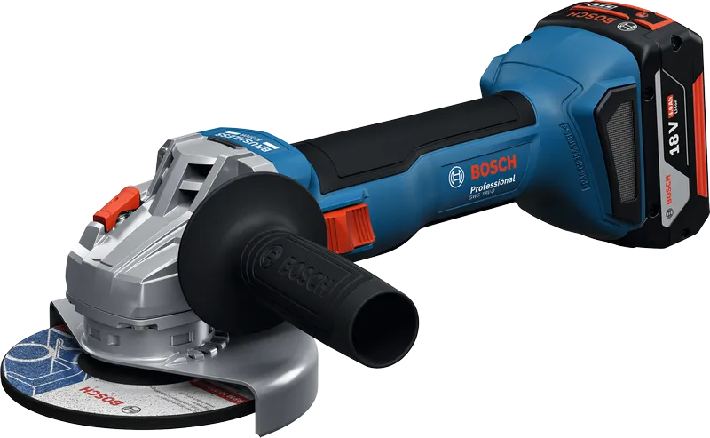 Bosch 18V-8 無線角磨機，4Ah 電池。.