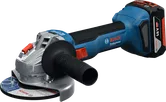Bosch 18V-8 無線角磨機，符合人體工學的手把。