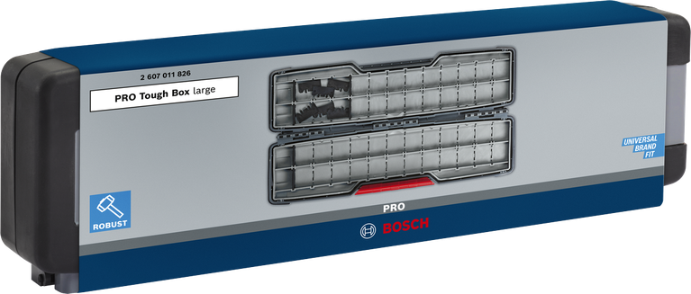 用於配件的 PRO Tough Box 防撞收納盒(大),50 x 120 x 355 mm Bosch PRO Tough Box 大型配件箱 50 × 120 × 355 毫米.