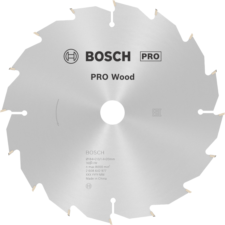 Bosch PRO 木材圓鋸片，直徑 184 毫米。.