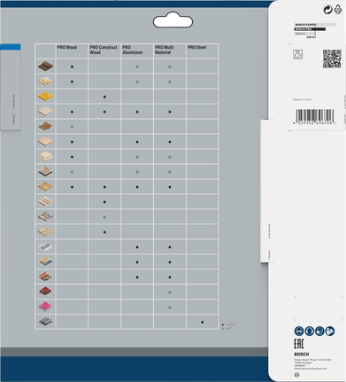 PRO Steel 鋼材圓鋸片,有線,254 x 2.2 x 25.4 mm,T52 BoschPRO Steel圓鋸片包裝.