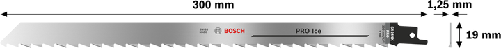 Bosch PRO Ice S1211K 往復鋸片，300 mm。