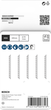 Bosch Alu T127D 100 公釐曲線鋸刀片 5 件.