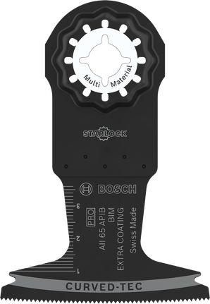 PRO AII 65 APIB 精準弧型切刃雙金屬木、金屬兩用鋸片,65 x 40 mm Bosch PRO AII 65 APIB 多功能刀片,寬度 65 毫米。.