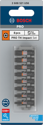 Bosch PRO TH 衝擊鑽頭 8 件組。.