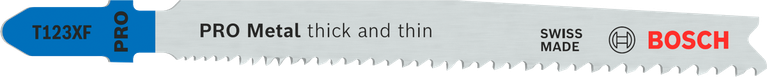PRO Metal thick and thin T123XF 線鋸片,100 mm,5 件 Bosch PRO Metal T123XF 曲線鋸刀片適用於厚切和薄切。.