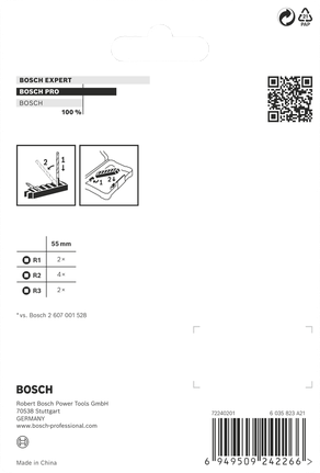 Bosch R 衝擊鑽頭 8 件 55 毫米.