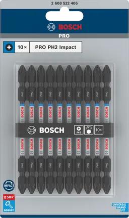 Bosch PRO PH2 110 毫米雙頭衝擊鑽頭 10 個裝。.