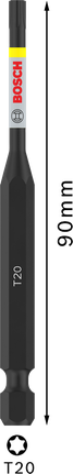 Bosch PRO Torx 衝擊鑽頭 T20 90 毫米。.