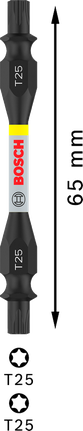 PRO Impact 抗衝擊雙頭型起子頭,含 Pick and Click 索引,T25,65 mm Bosch PRO 雙頭衝擊鑽頭 T25 65 毫米。.