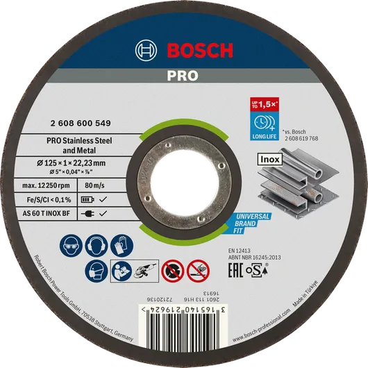 Bosch PRO stainless steel and metal cutting disc 125 mm.