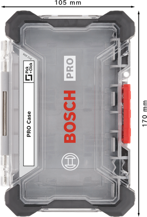 Bosch PRO Empty Case 中號，透明收納盒。.