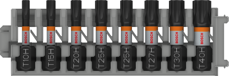 Bosch PRO TH 衝擊鑽頭套裝 T10H 至 T40H，8 件。.