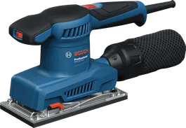 Bosch 20-18 附集塵盒的軌道砂光機。.