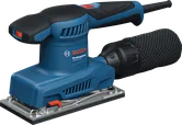 Bosch 20-18 附集塵盒的軌道砂光機。.
