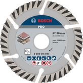 Bosch Stone 鑽石鋸片 110 毫米，用於切割石材。.