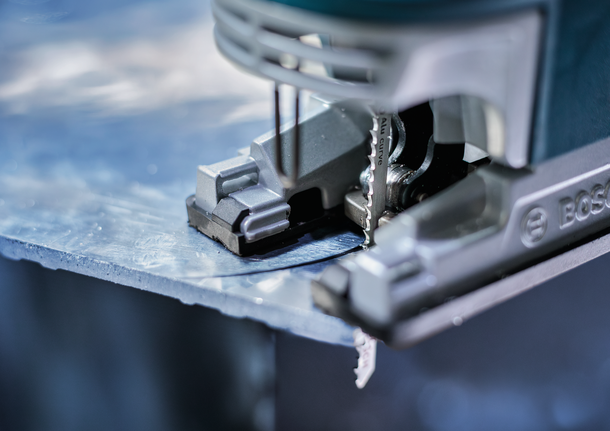 PRO Alu curve T227D 專業鋁材曲線切割款線鋸片,100 mm,5 件組 拼圖鋸切割一塊金屬板。