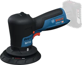 Bosch 12V-125 無線拋光機，配備無刷馬達。.