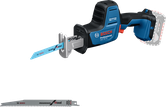 Bosch 18V-24 無線往復鋸，附兩個刀片。