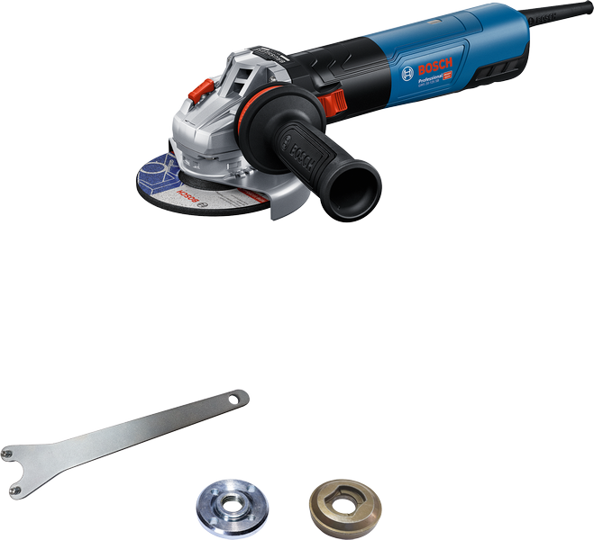 BoschGWS 20-125 角磨機及其配件。