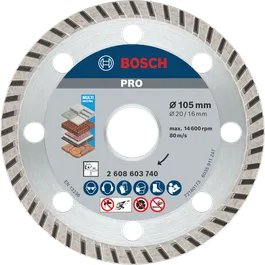 Bosch多材質鑽石切割片 105 毫米，用於切割。.