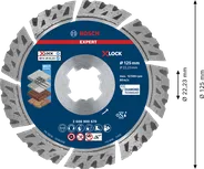 Bosch EXPERT MultiMaterial X-LOCK 鑽石切割片 125 mm。.