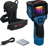 Bosch 12V-450 熱像儀配有外殼和電池。
