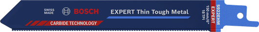 Bosch薄型堅韌金屬往復鋸片 150 mm。.