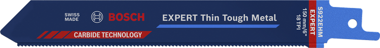 EXPERT ‘Thin Tough Metal’ S 922 EHM 軍刀鋸 1 件式 Bosch薄型堅韌金屬往復鋸片 150 mm。.