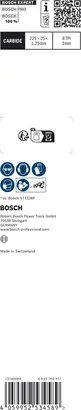 超耐久超厚金屬專業款 S1155CHC Bosch EXPERT 厚實堅韌金屬 S1155CHC 鋸片 225 毫米。