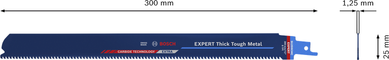 Bosch EXPERT 厚實堅韌金屬 S 1255 CHC 300mm 鋸片。.