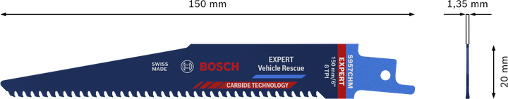 超耐久汽車消防救援專業款 S957CHM Bosch車輛救援 S 957 CHM 往復鋸片。