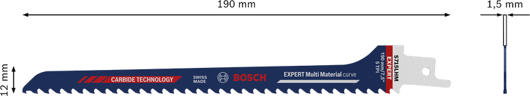 BoschEXPERT 多材料曲線往復鋸片。