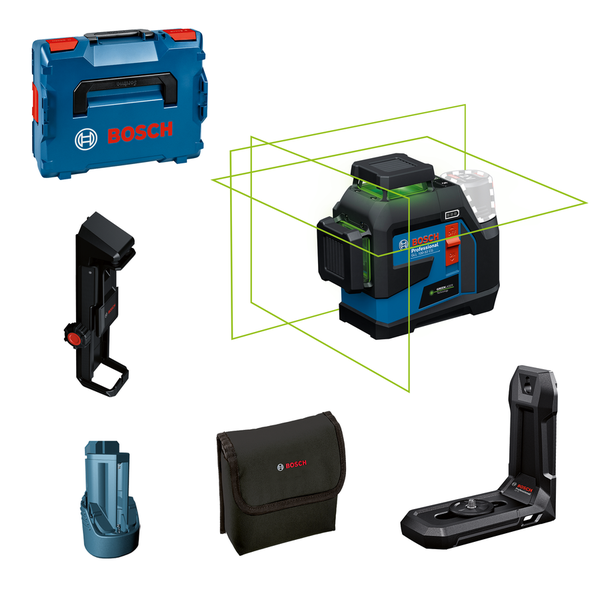 Bosch 100-33 CG 雷射調平工具套件。.