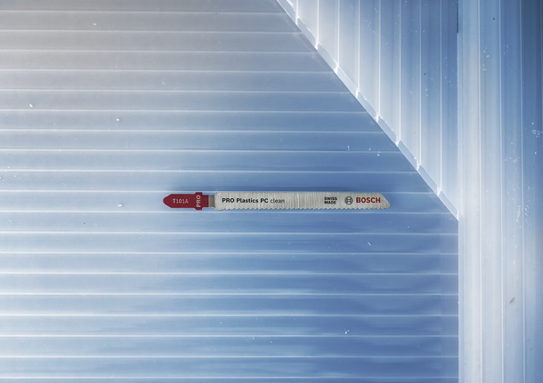 BoschT101A 曲線鋸刀片，用於乾淨的塑膠切割。.