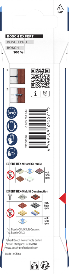 EXPERT HEX-9 超硬磁磚和多功能萬用鑽頭套組