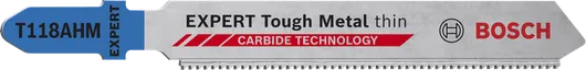 Bosch EXPERT Tough Metal thin T118AHM jigsaw blade.