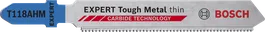 Bosch EXPERT Tough Metal T118AHM 曲線鋸刀片，硬質合金齒。