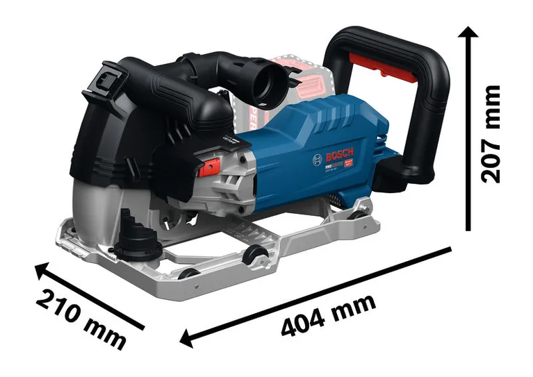 Bosch -40 牆式開槽機，尺寸規格。