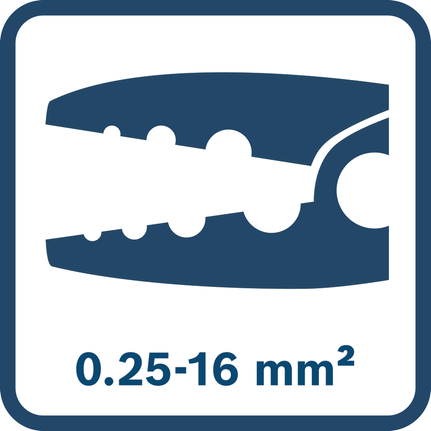 壓線鉗 0.25–16 mm²。