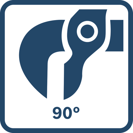 下顎位置90度。