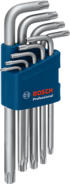 Bosch六角扳手 Torx 套裝 9 件，附 S2 鋼製扳手座。